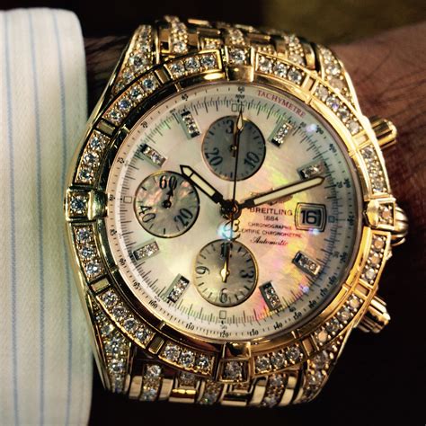 men's breitling watches with diamonds